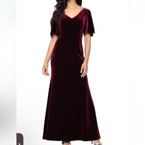 14 Burgundy Velvet Mermaid Dress